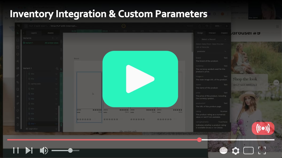 Inventory Integration & Custom Parameters