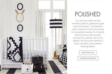 Interactive digital content with Pottery Barn